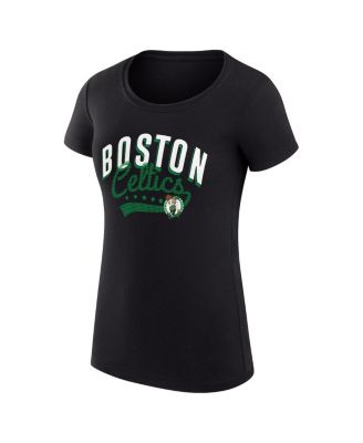 Women's Black Boston Celtics Super-Slim Fit Lightweight Filigree Logo T-Shirt