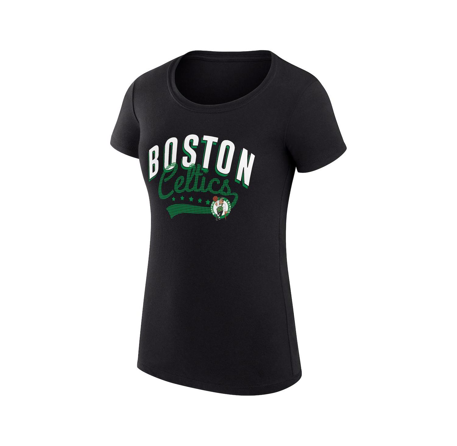 Women's Black Boston Celtics Super-Slim Fit Lightweight Filigree Logo T-Shirt