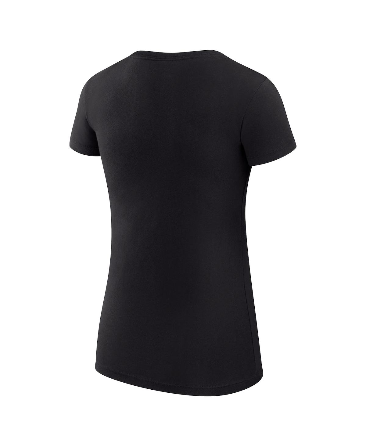 G-iii 4her By Carl Banks Women's Black Detroit Red Wings Super-slim Fit Lightweight Team Sport T-shirt In Black