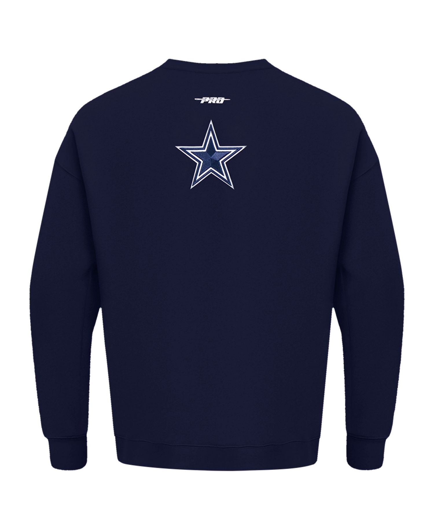 Men's Navy Dallas Cowboys Turn It Up Drop Shoulder Pullover Sweatshirt