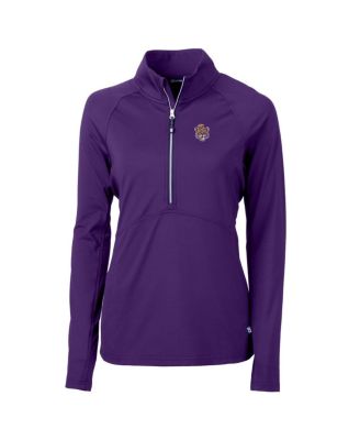 Women's Purple LSU Tigers Adapt Eco Knit Stretch Half-Zip Pullover Sweatshirt