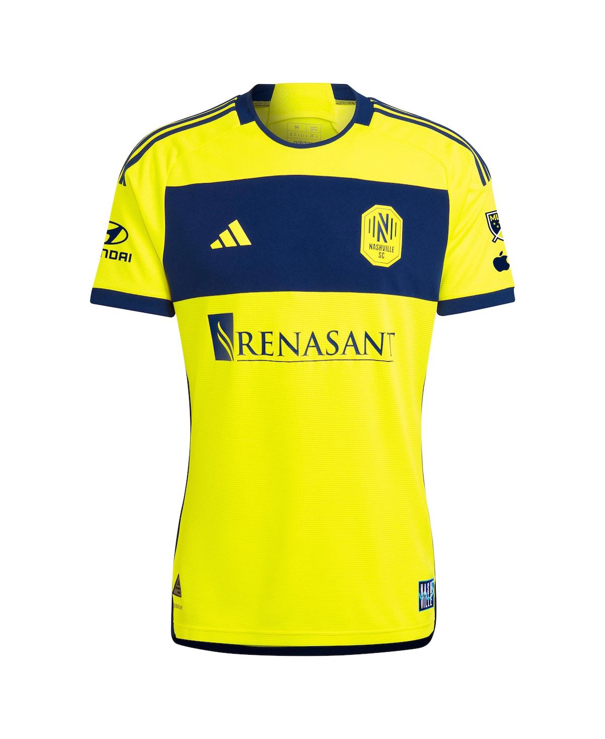 Adidas Men's Walker Zimmerman Yellow Nashville Sc 2024 The 615 Kit Authentic Player Jersey