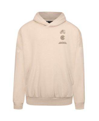 Men's Cream Colorado Avalanche Contact Stamp Pullover Hoodie
