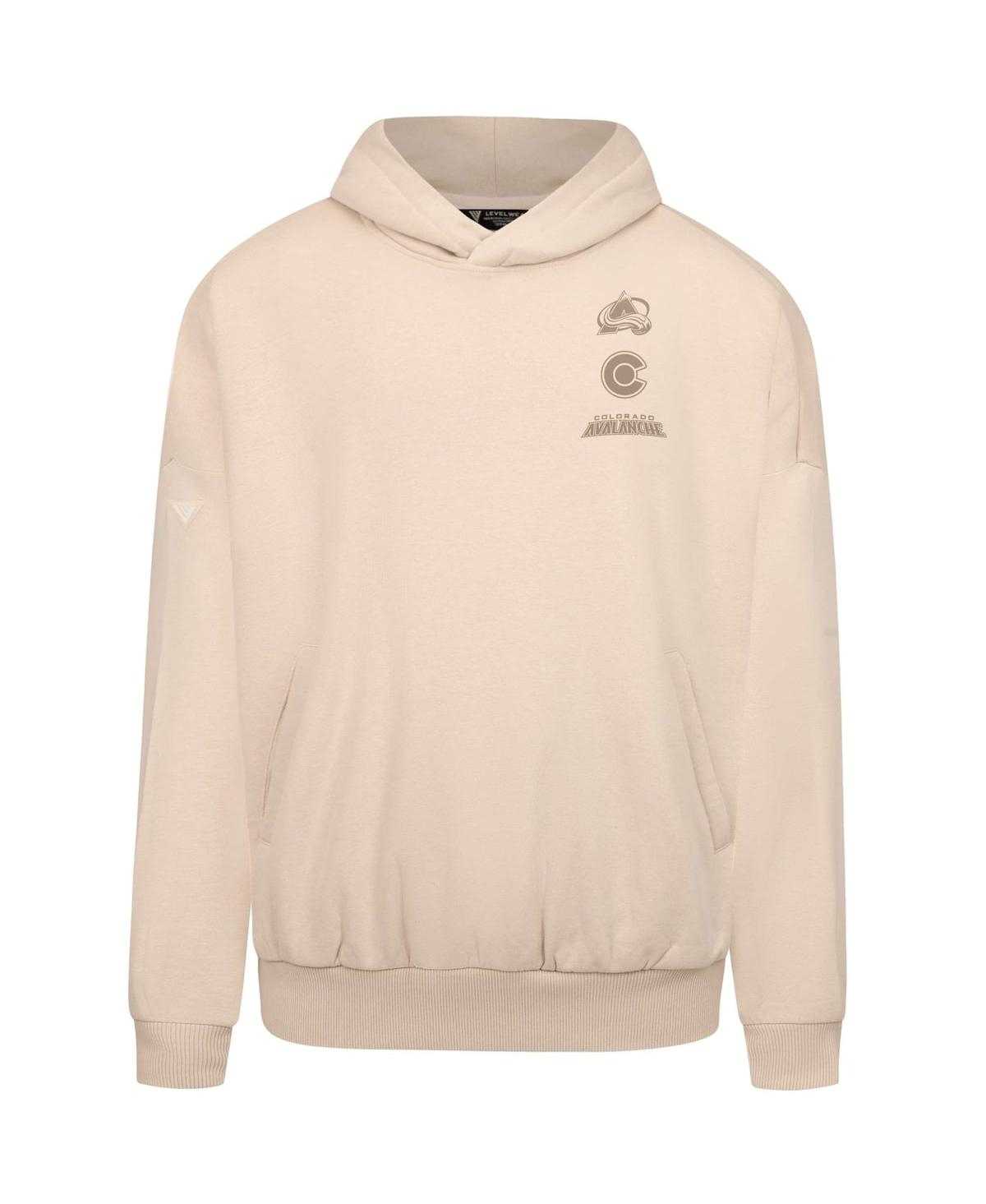 Levelwear Men's Cream Colorado Avalanche Contact Stamp Pullover Hoodie