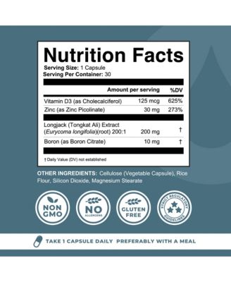 Boron Supplement For Men With Tongkat Ali, 30ct