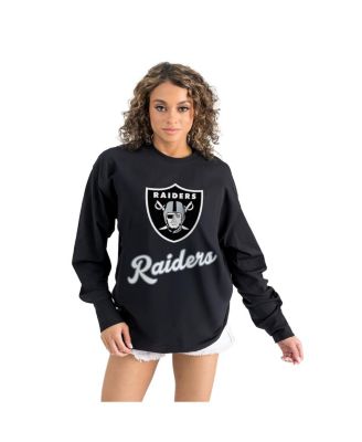 Gameday Couture - Women's Black Las Vegas Raiders Oversized Long Sleeve T-Shirt