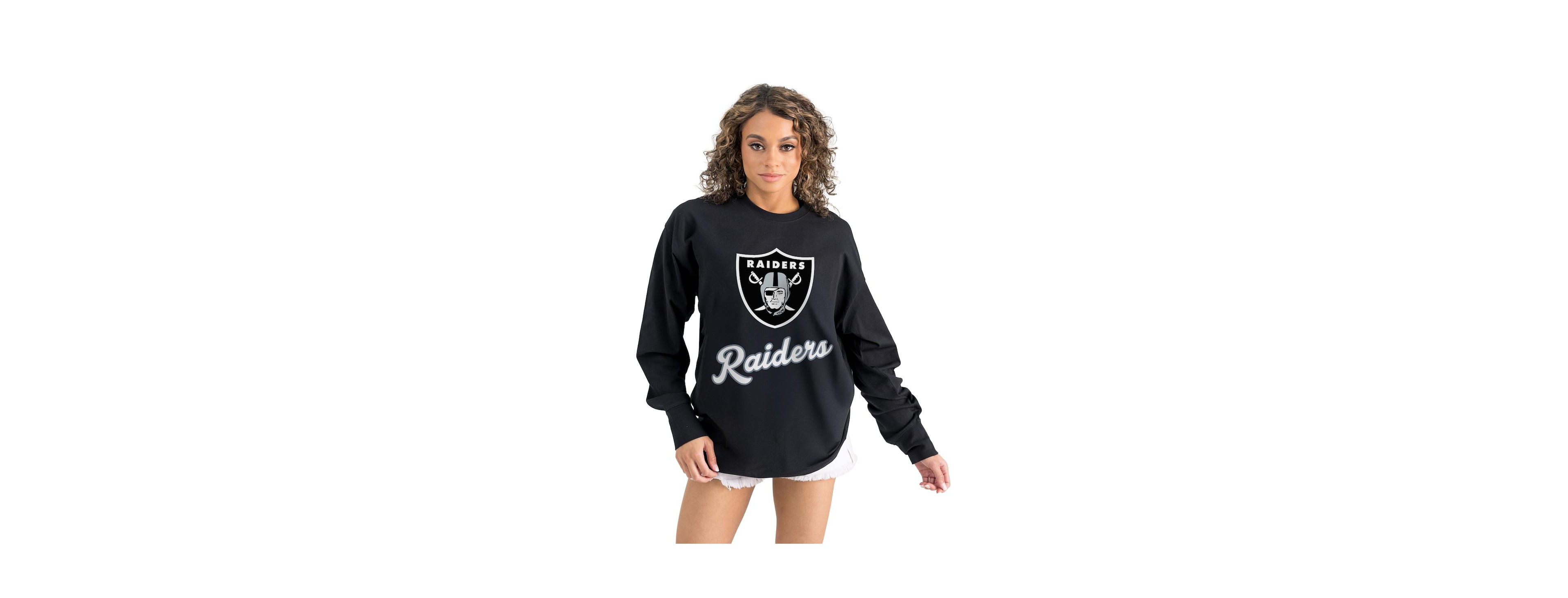 Gameday Couture Women's Black Las Vegas Raiders Oversized Long Sleeve T-Shirt