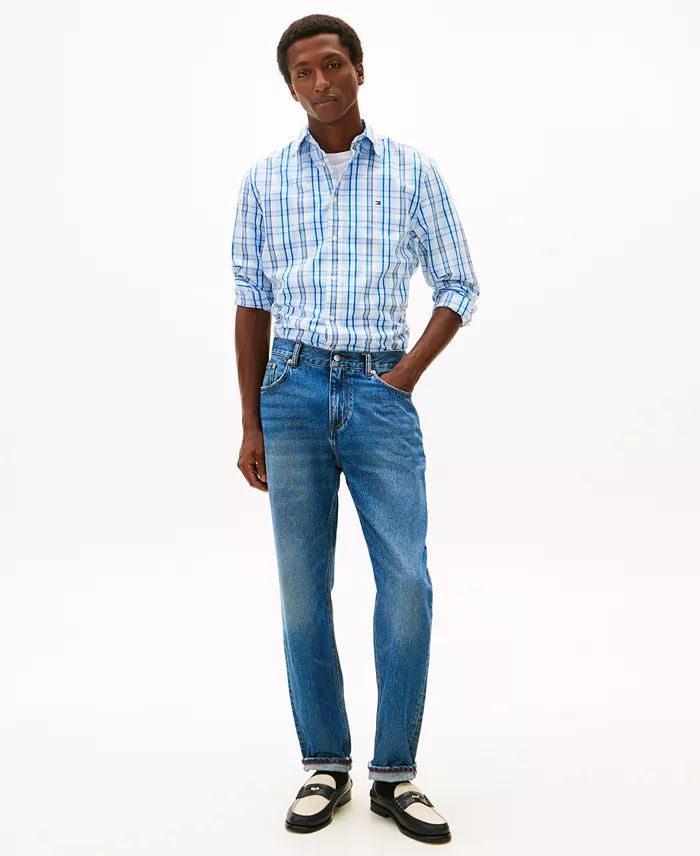 Men's Flex Poplin Medium Check Shirt - thumbnail 2