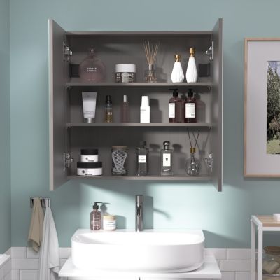 24x24 inch Bathroom Wall Cabinet, Saver Storage, Medicine Cabinet with 2 Door and Adjustable Shelves