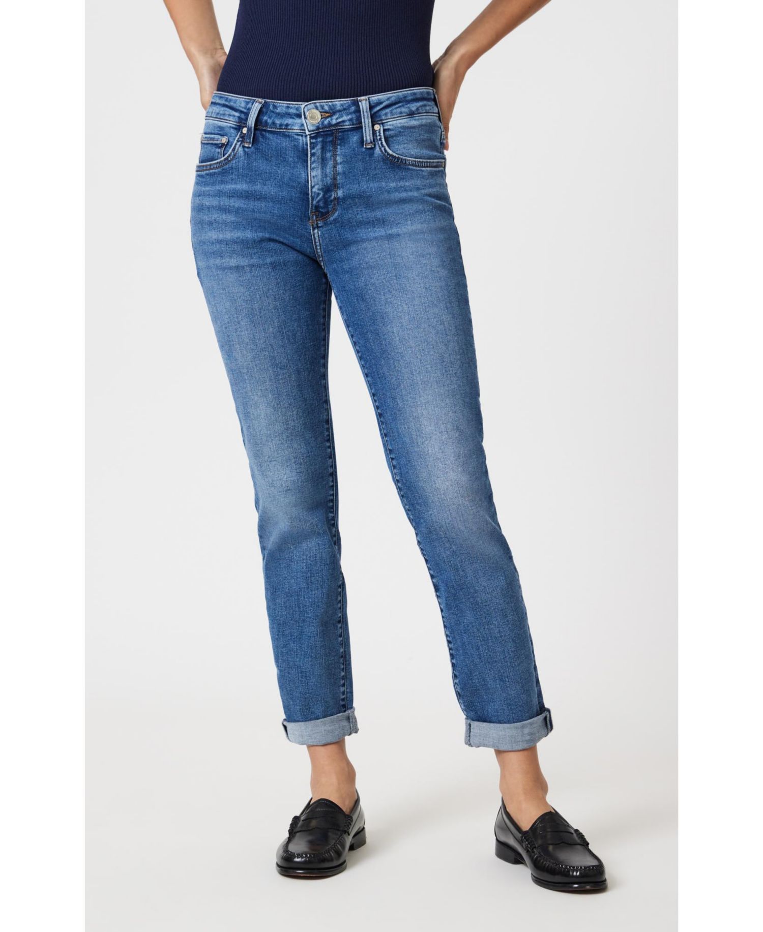 Women's Mavi Emma Slim Boyfriend In Mid Brushed Tribeca