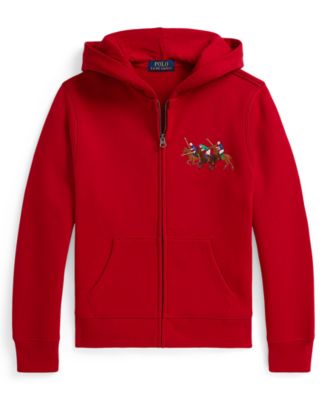 Polo Ralph Lauren Boys 8-20 Triple-Pony Fleece Full-Zip Hoodie