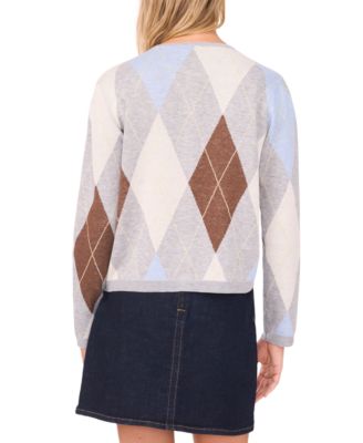 Women's Argyle Cardigan Sweater