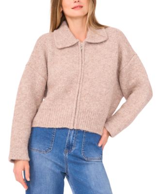 Women's Collar Zip-Up Cardigan Sweater