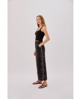 Women's Carolina Linen Bow Midi Skirt