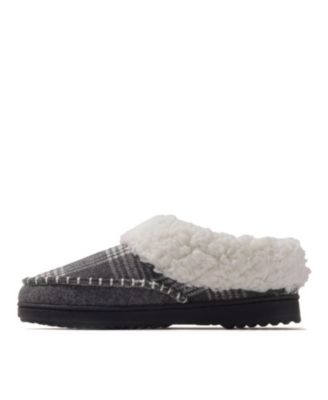 Women's Nyla Felted Plaid Moccasin Toe Clog House Shoe Slipper
