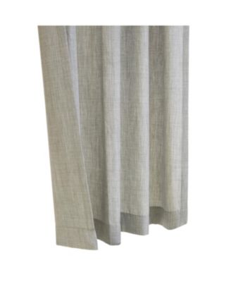 100% Polyester Johnstown Light Filtering Faux Linen Textured Dual Header Curtain Panel 52" x 63" Silver