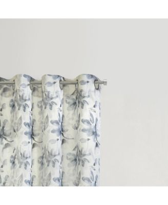 Florence Sheer Grommet Subtle Watercolor Floral Design Curtain Panel for Livingroom Bedroom 52" x 108" Multicolor