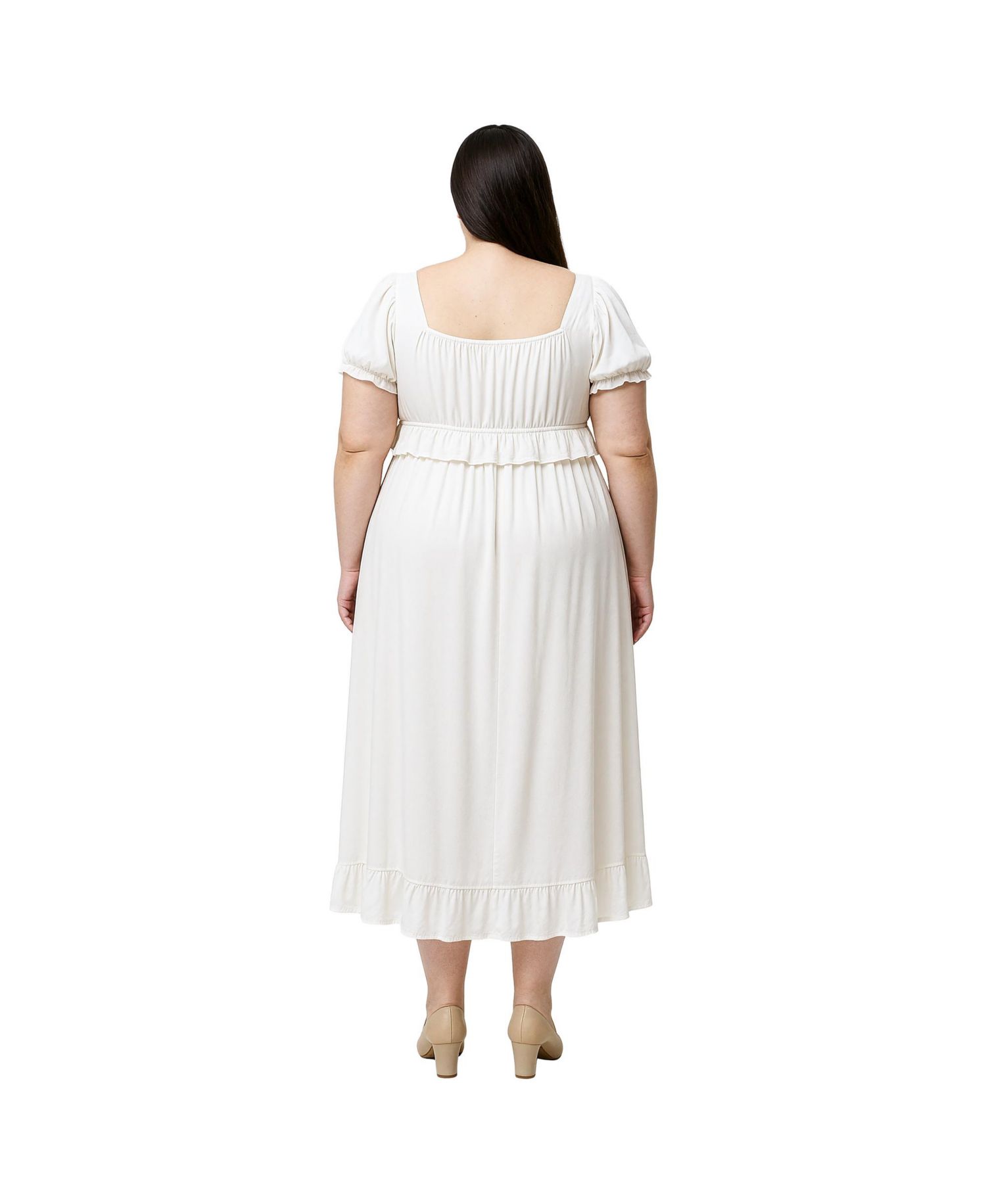 Plus Size Ruffled Hem Maxi Dress