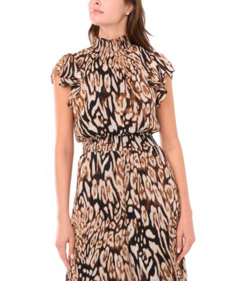 Women's Flutter Sleeve Smocked Waist Jumpsuit