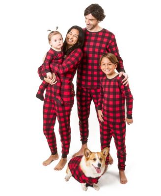 Baby Footed Cotton Plaid Holiday Pajamas
