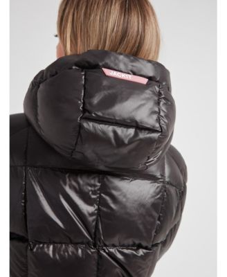 Women's EZ Boxed Racer Hooded Puffer Coat