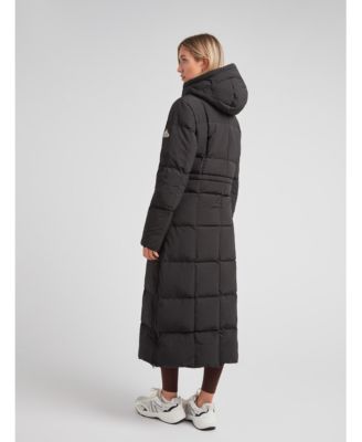 Women's Black Star Extra Long Down Coat