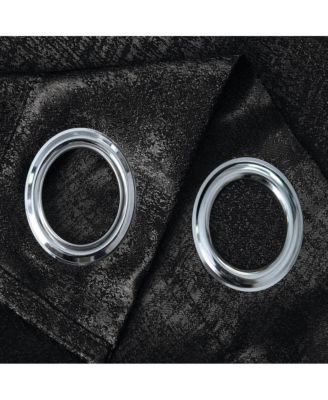 Roxy Two Tone Jacquard Grommet Single Panel - 54x90", Black