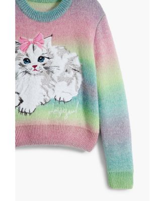 Girls's Rainbow cat sweater