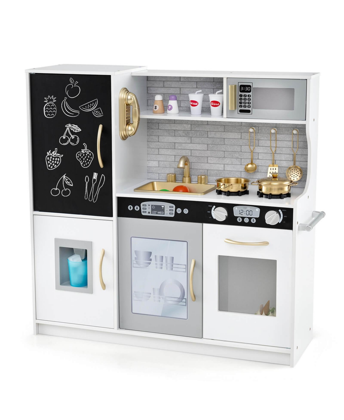 Kid's Pretend Play Kitchen Toddler set with Blackboard