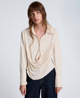 Women's Drape Front Pull-On Shirt