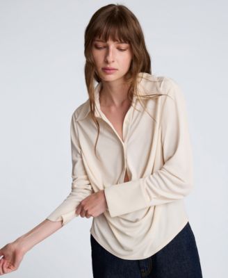 Women's Drape Front Pull-On Shirt