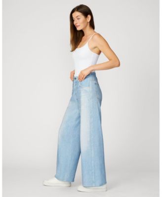 Women's Printed Denim Soft Wide Leg Pant