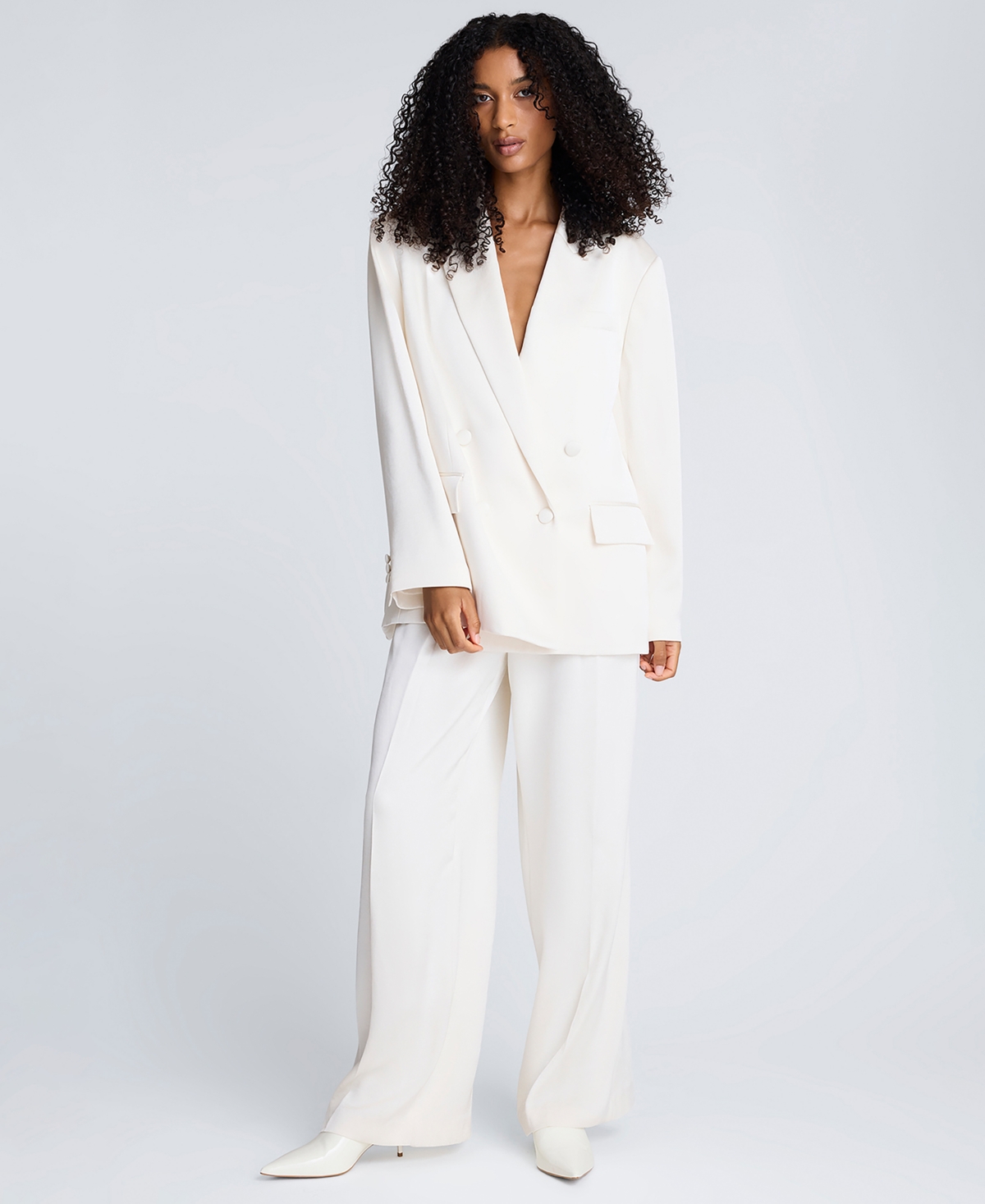 Kenneth Cole Women's Double-Breasted Boyfriend Jacket