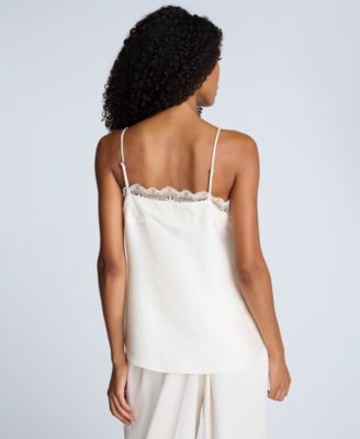 Women's Satin Lace Trim Cami