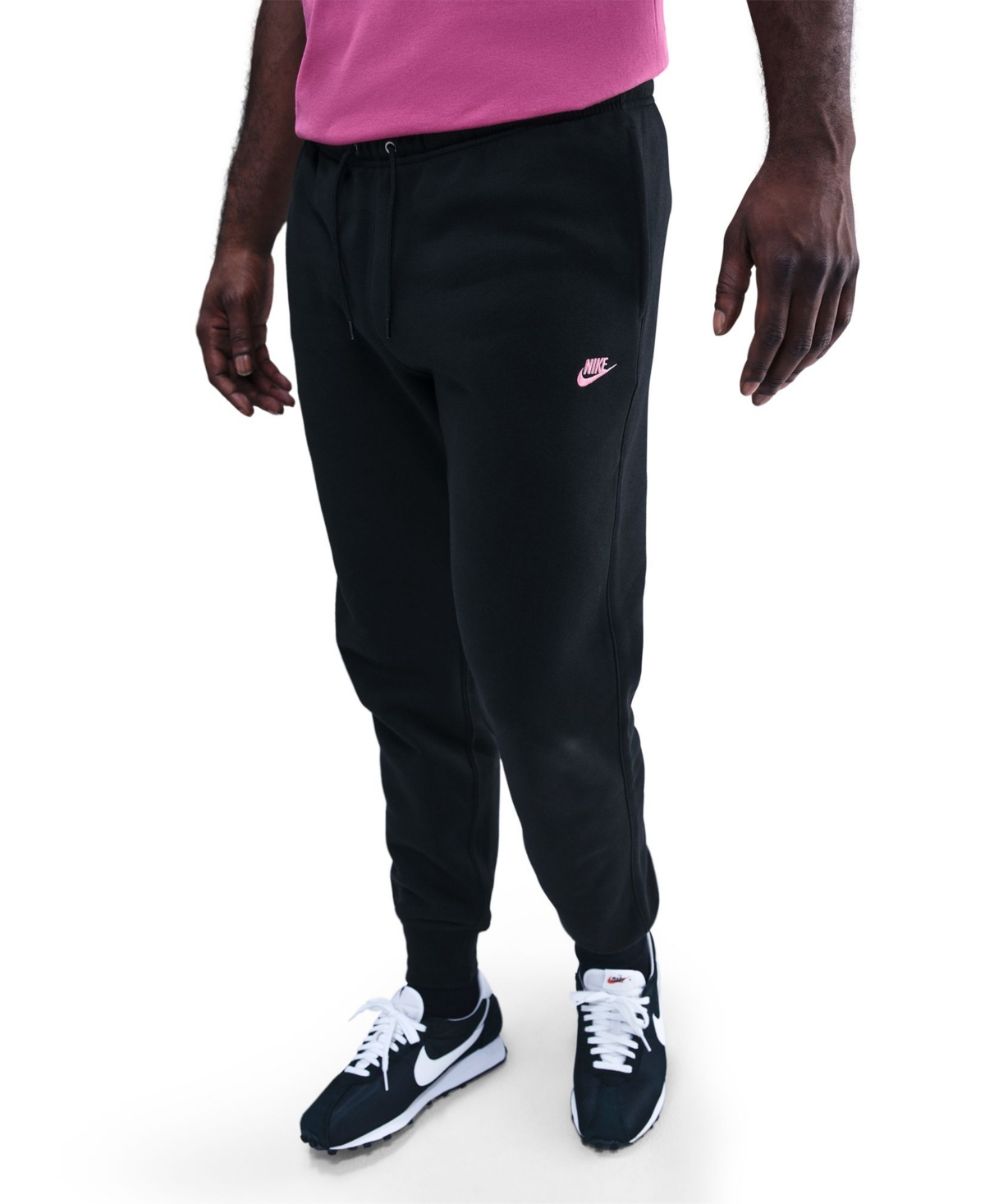 Nike Club Men's Fleece Drawstring Joggers Pants In Black