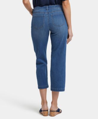 Women's Relaxed Piper Crop Exposed Button Fly Jeans