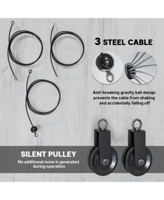 Weight Cable Pulley System for LAT Pull Down, Biceps Curl,