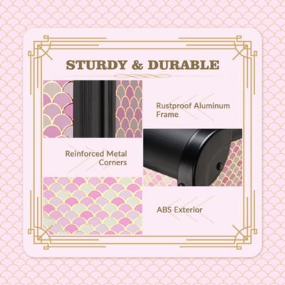 Makeup Train Case with Mirror Travel Case for Barber Art Deco Bloom