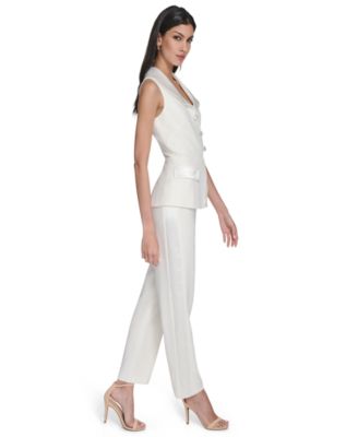 Petite Sleeveless Vest Jumpsuit