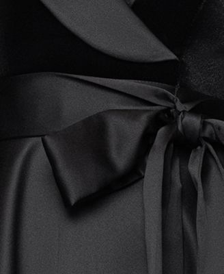 Women's Velvet Satin Tuxedo Gown