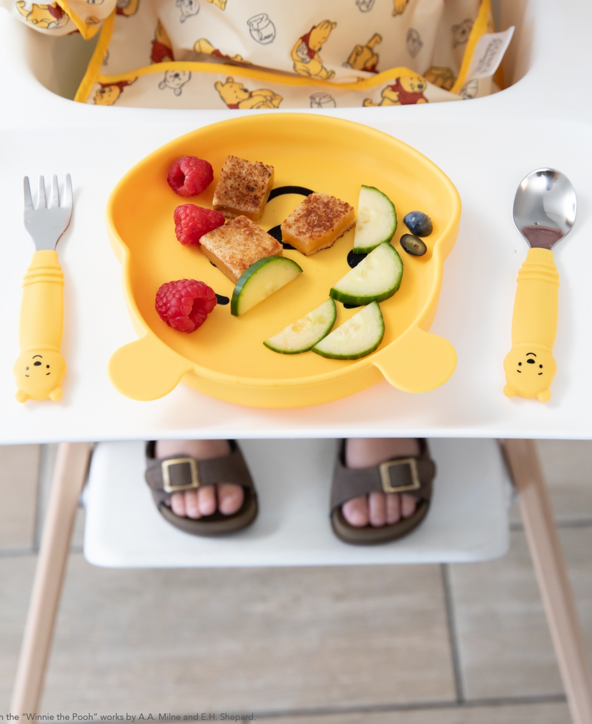 Bumkins Baby Boy or Baby Girl 2-Piece Pooh Spoon and Fork Set