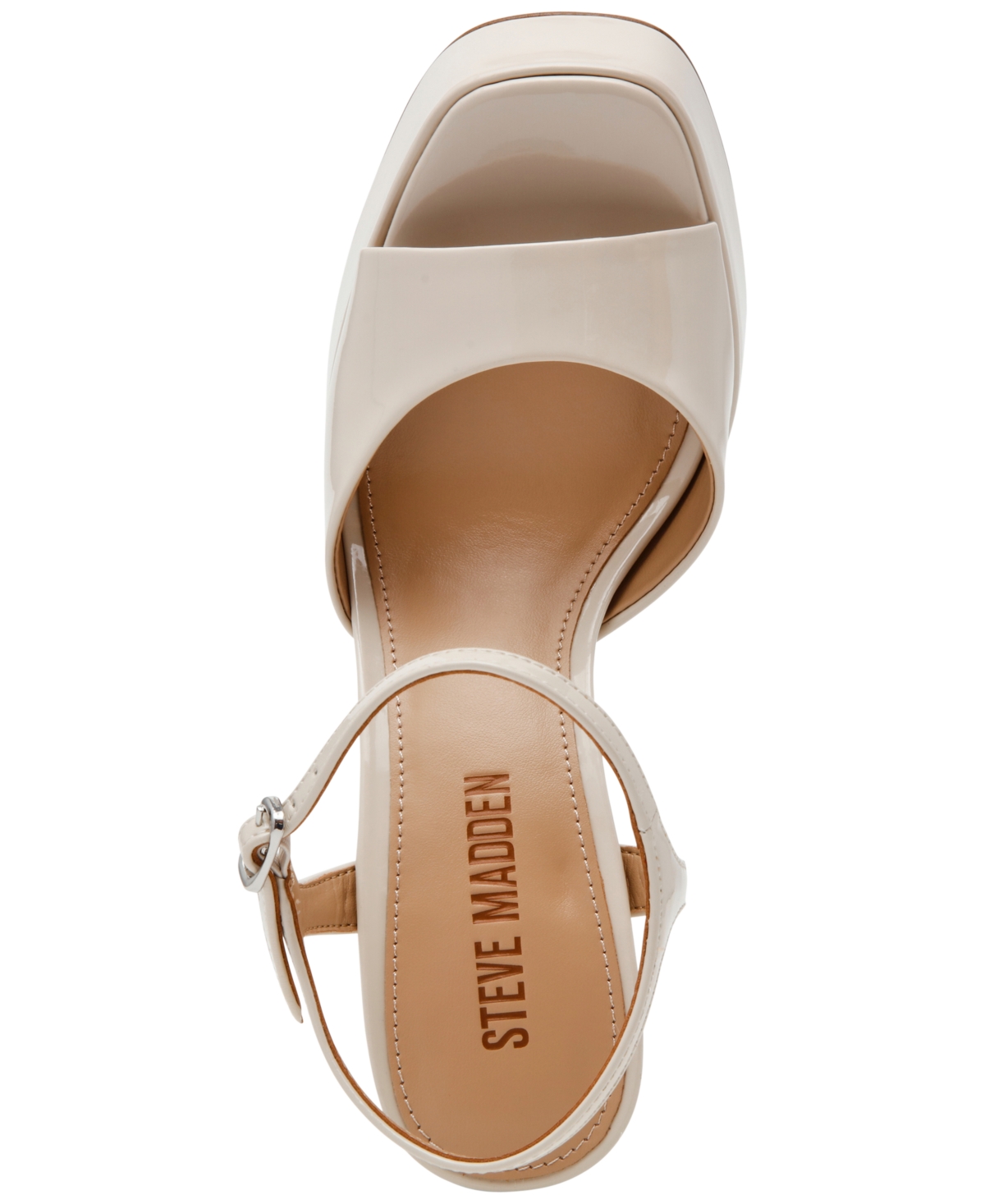 Steve Madden Liandra Ankle Strap Platform Sandal In White
