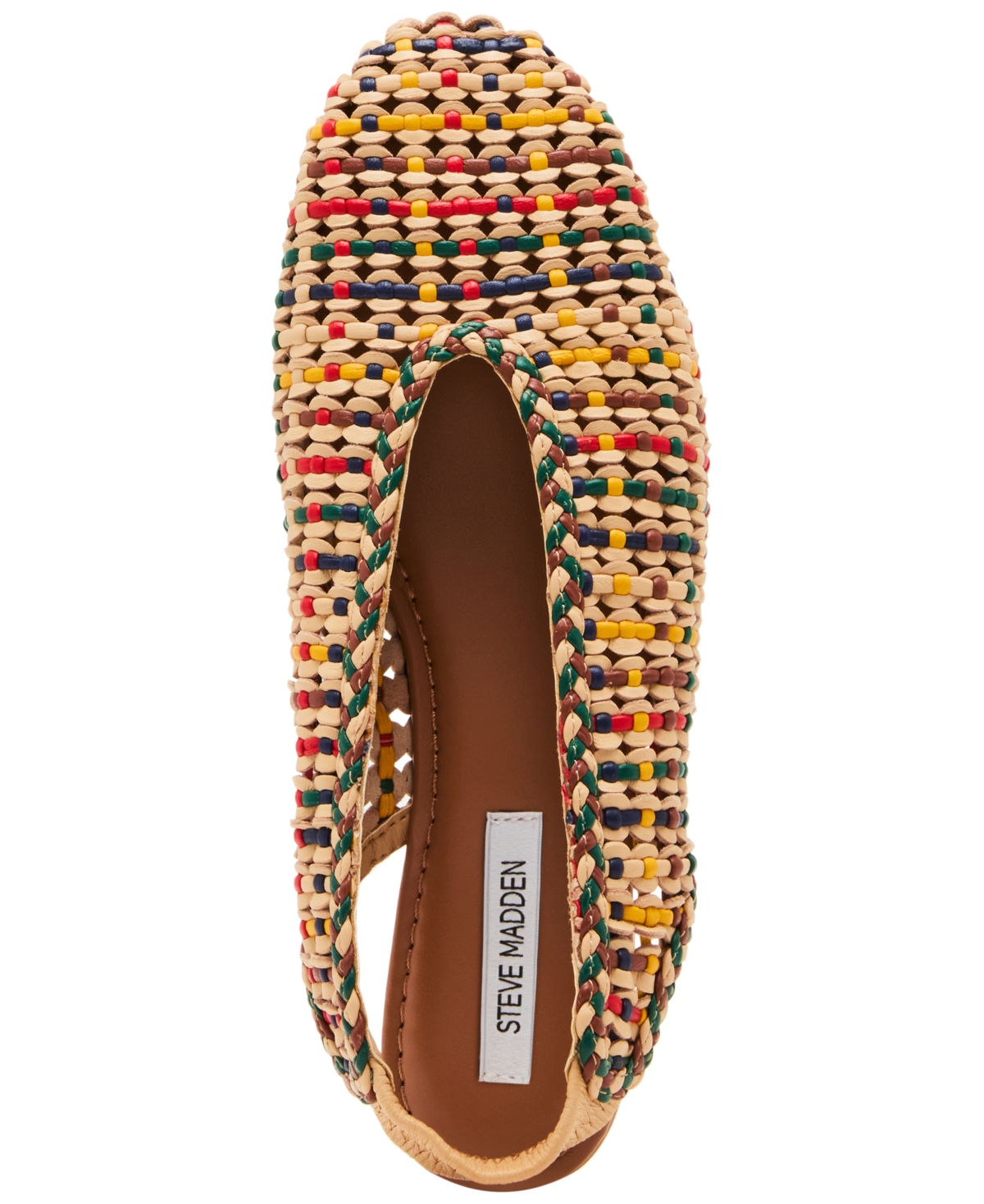 Steve Madden Women's Rumi Woven Slingback Raffia Flats