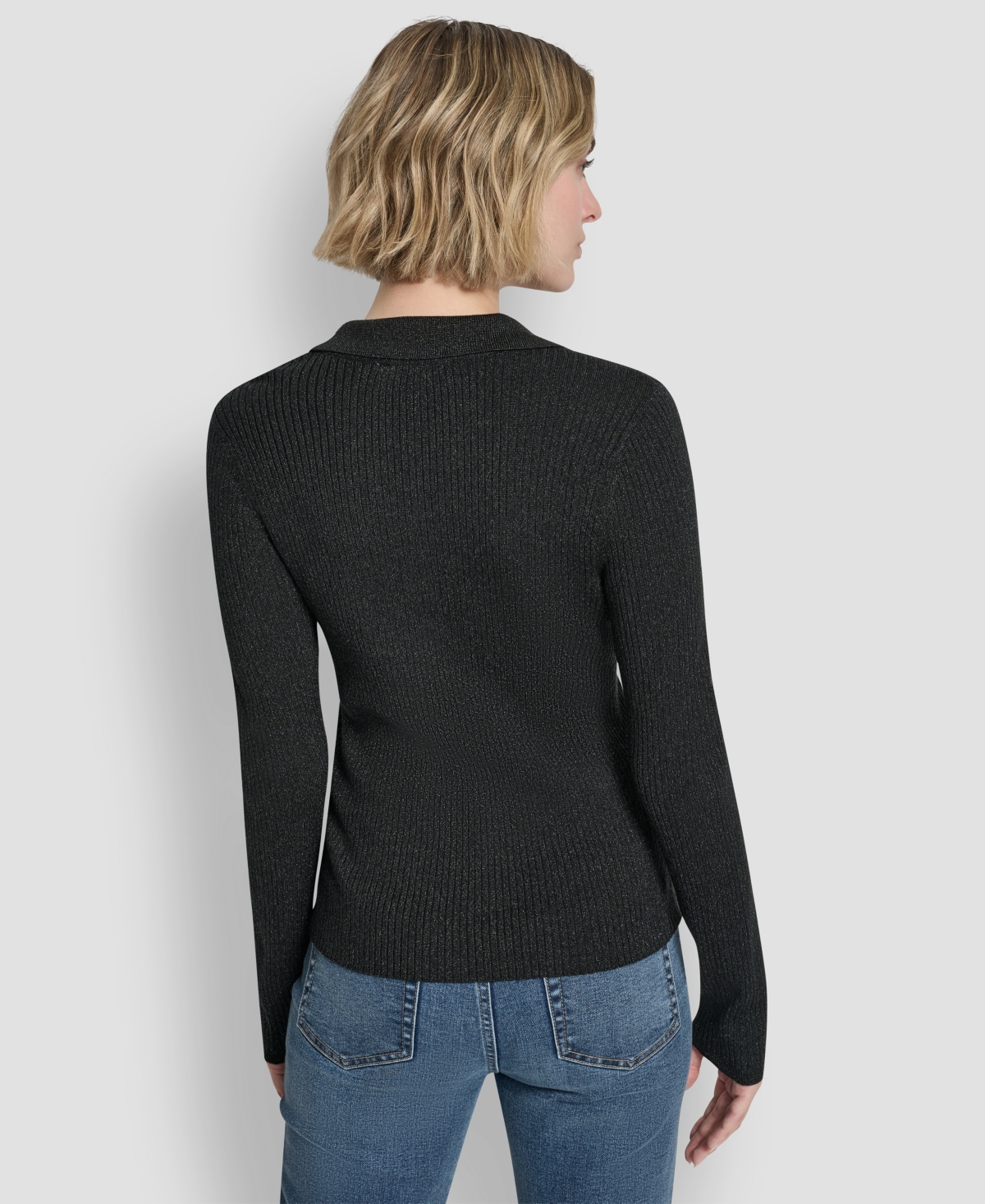 Dkny Jeans Women's Ribbed Long-Sleeve Sweater
