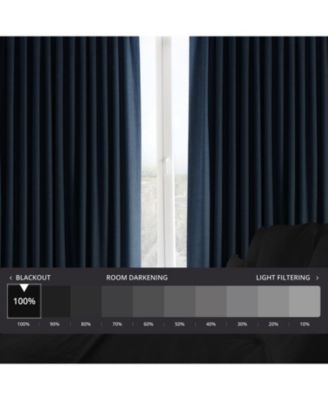 Extra Wide Performance Linen Hotel Blackout Curtain