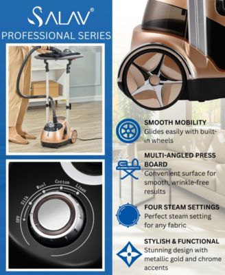 Professional Garment Steamer with Dual Bar and Ironing Board