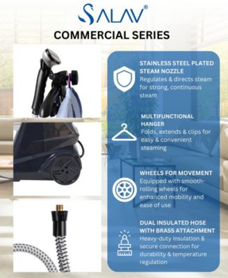 Commercial-Grade Smart Auto Shut-Off 1800W Garment Steamer with Pedal Control and Low-Water Alert