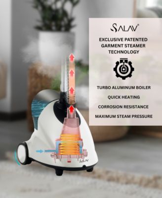 Smart Auto Off Upright Garment Steamer with Wheels and Descaler Maintenance Packet