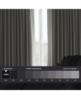 Extra Wide Performance Linen Hotel Blackout Curtain