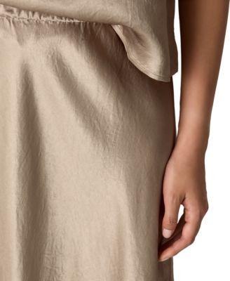 Women's Crinkle Textured Maxi Skirt, Regular and Plus